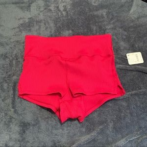 NWT FP Movement Dragonfruit High Waist Ribbed Shorts